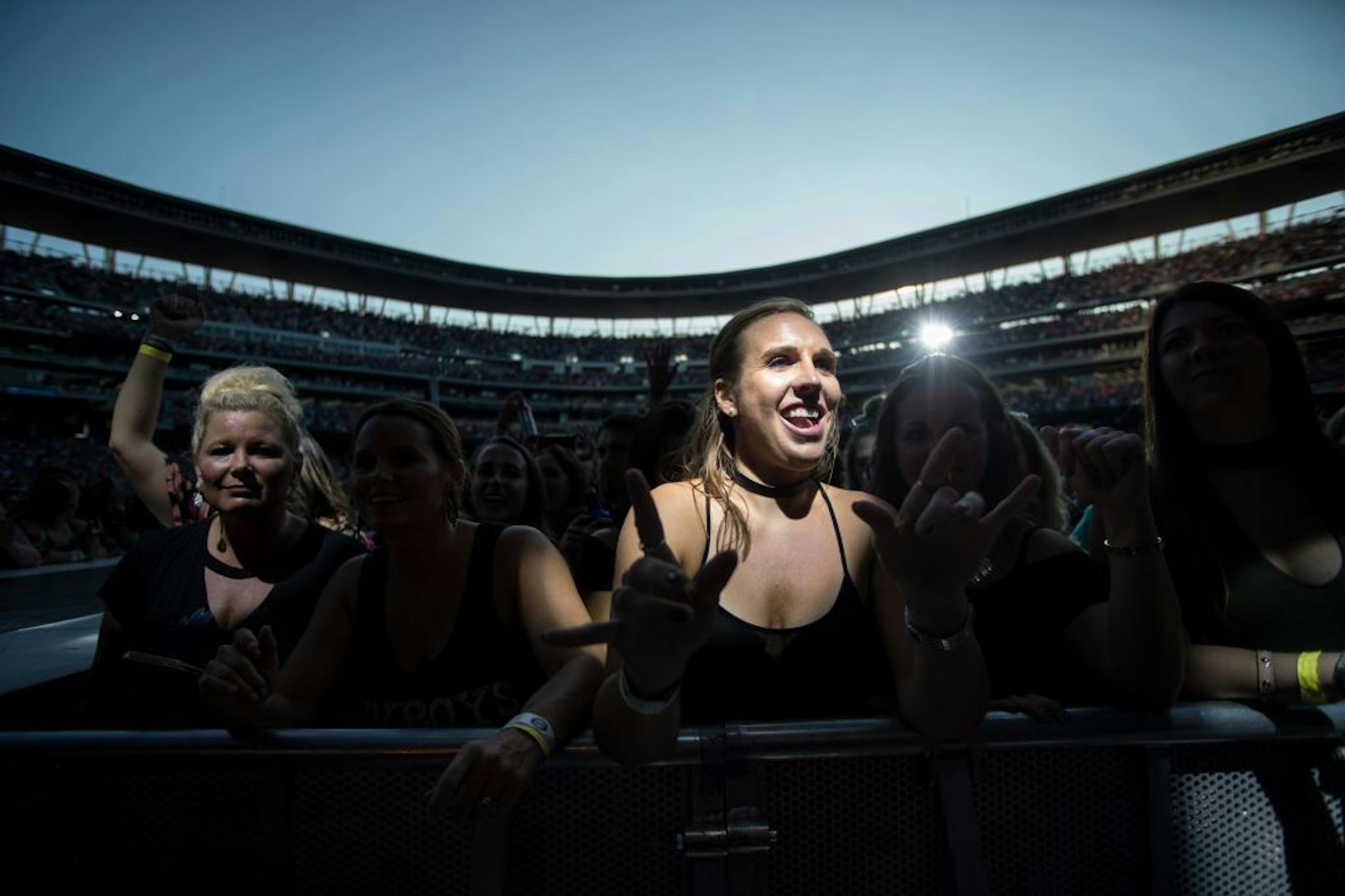 Fans watched as the Backstreet Boys performed Saturday, July 29, 2017 at Target Field in Minneapolis, Minn.