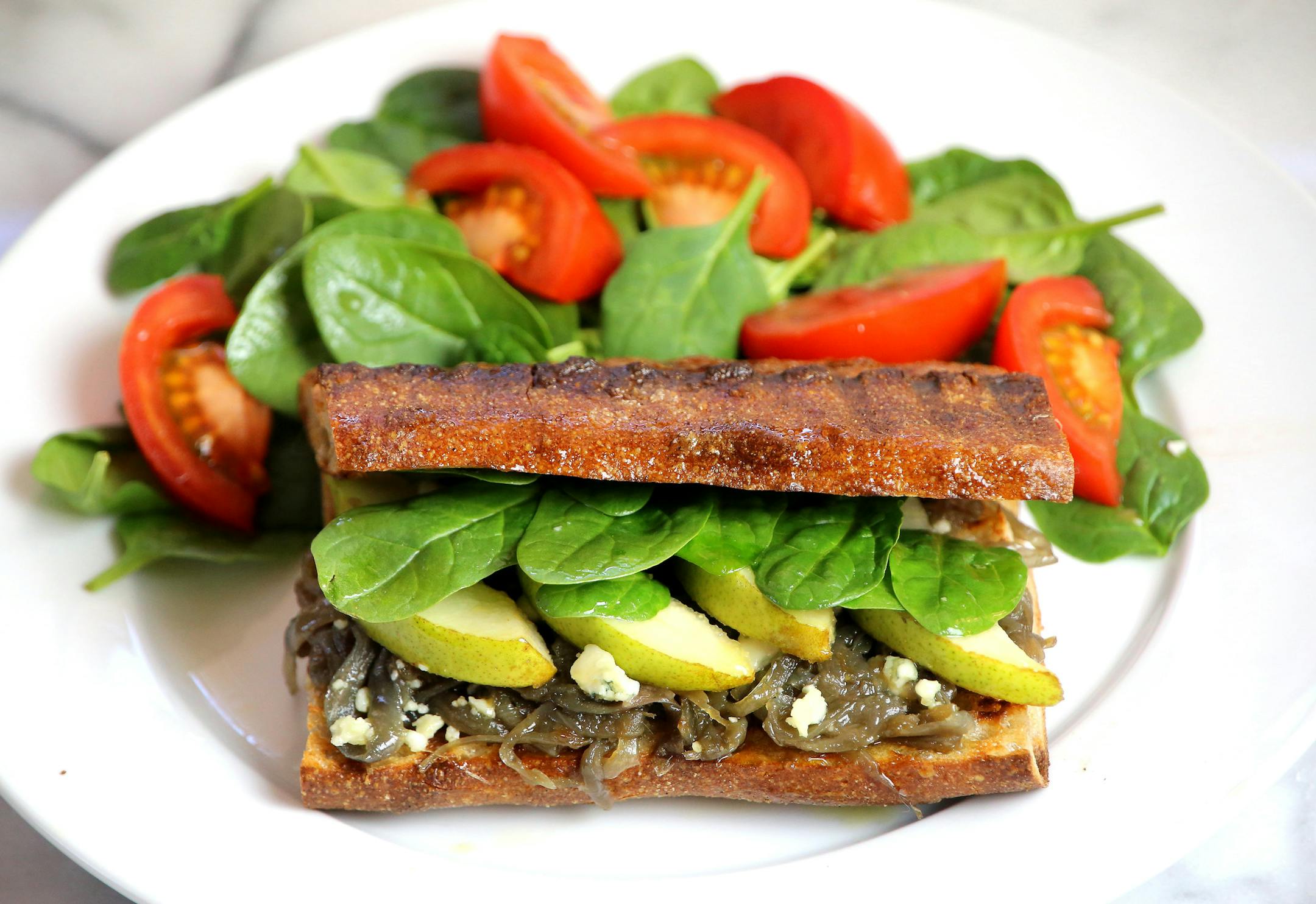 Caramelized Red Onion and Blue Cheese Panini