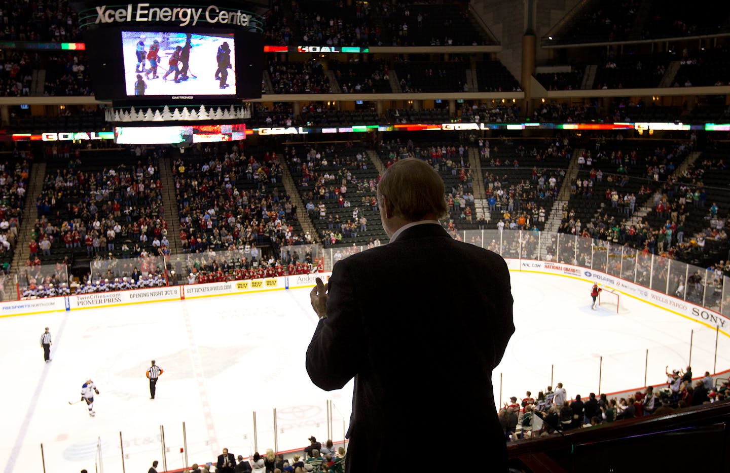 Wild owner Craig Leipold stood up and applauded after a Wild goal in 2011.