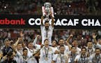 Chivas players held the trophy aloft as they celebrated winning the CONCACAF Champions League final soccer match in Guadalajara, Mexico on April, 25, 
