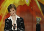 Mary Tyler Moore accepts her Lifetime Achievement Screen Actors Guild award during the 18th Annual Screen Actors Guild Awards show on Jan. 29, 2012 at