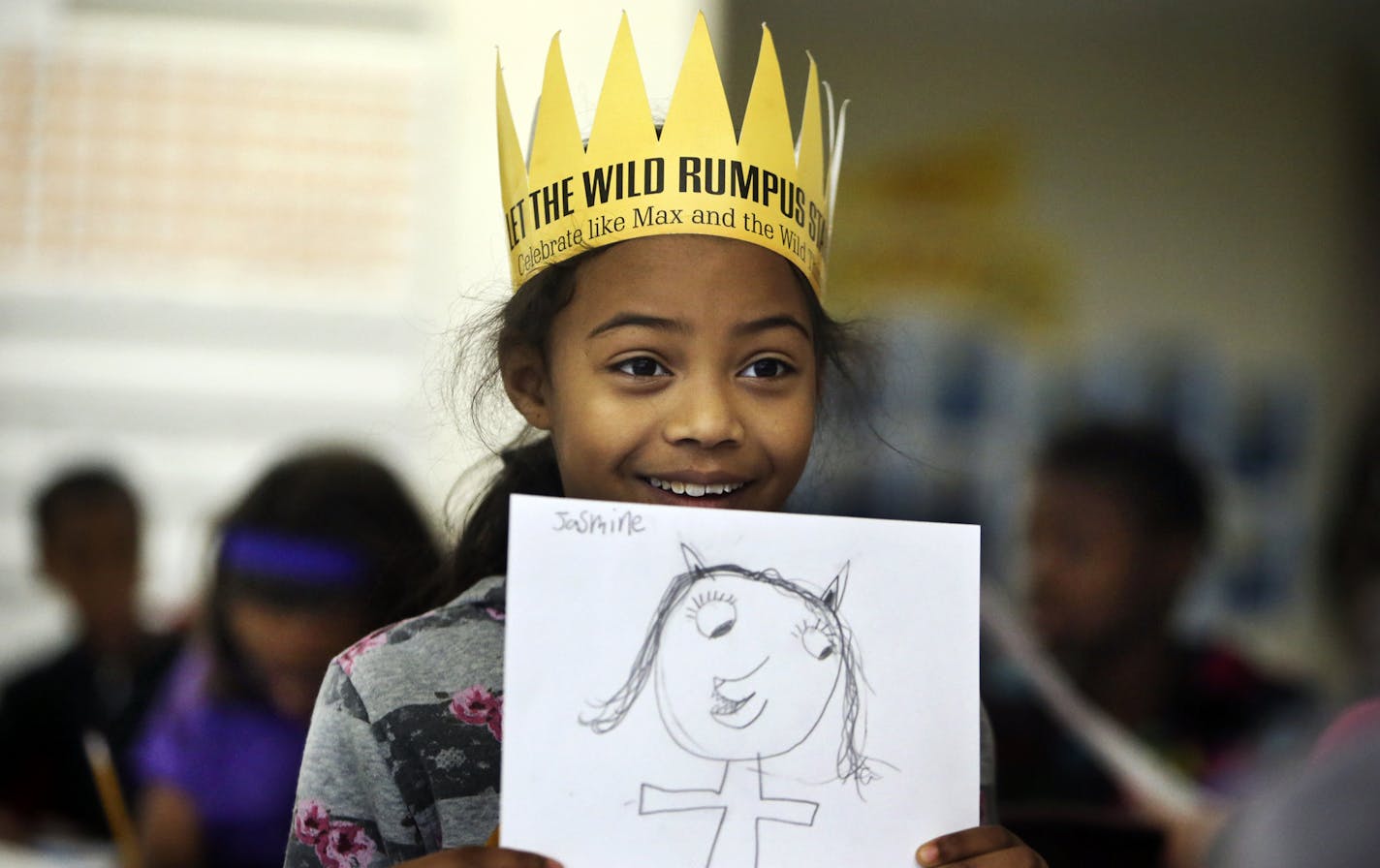 Fourth graders worked on an art project based on author Maurice Sendak's "Where the Wild Things Are," in art teacher Joy Baleisis's class Thursday, Nov. 21, 2013, at Highland Elementary School in Columbia Heights, MN. Here, Liyah Strong showed off her creation she called Jasmine to classmates during art class.](DAVID JOLES/STARTRIBUNE) djoles@startribune.com The concussion Reed Kelly suffered in hockey changed his future. No longer able to play contact sports or even ride a bike, Kelly, then a t