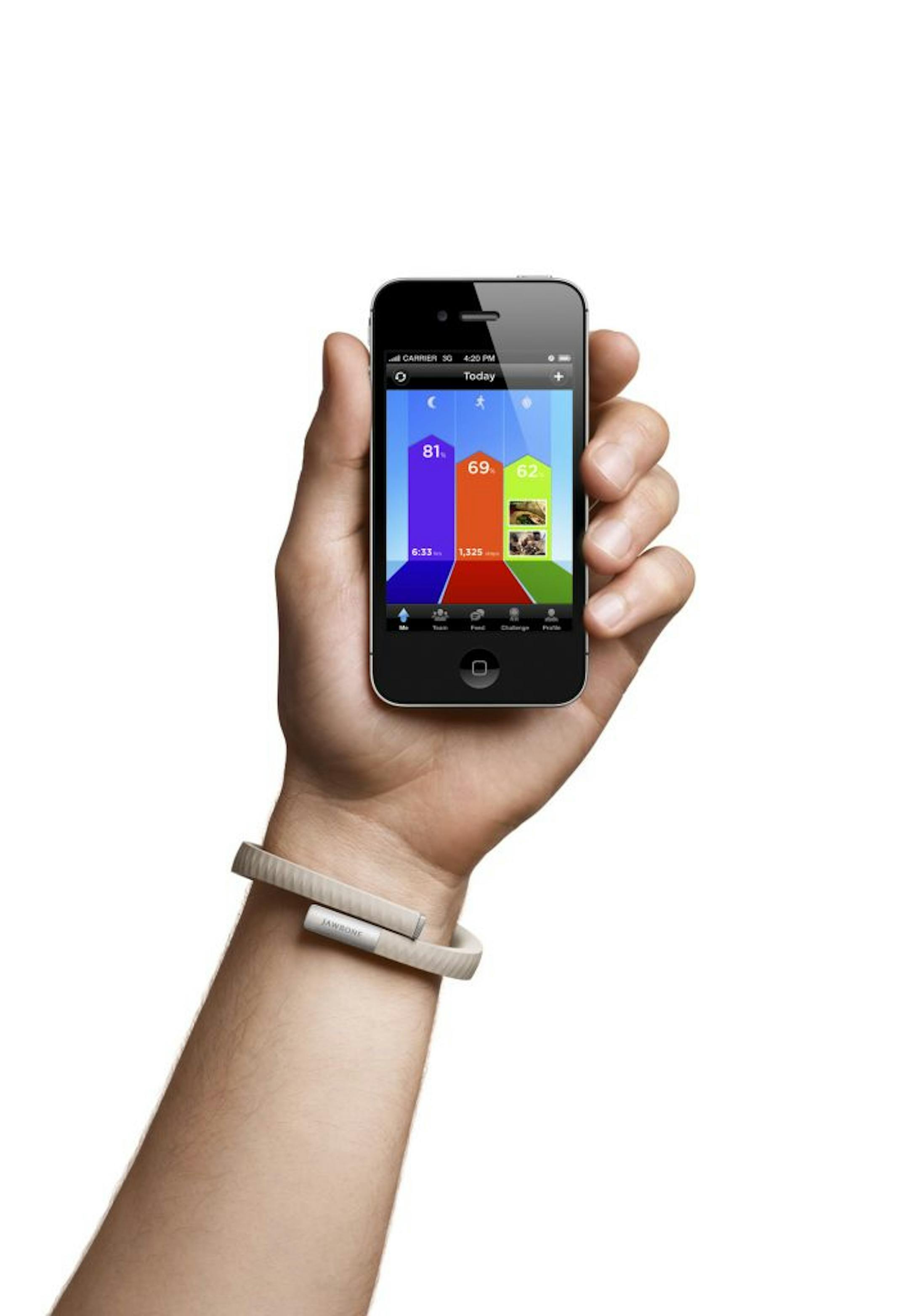 The Up band syncs with the iPhone, and aims to gently -- and stylishly -- prod us into making better choices.