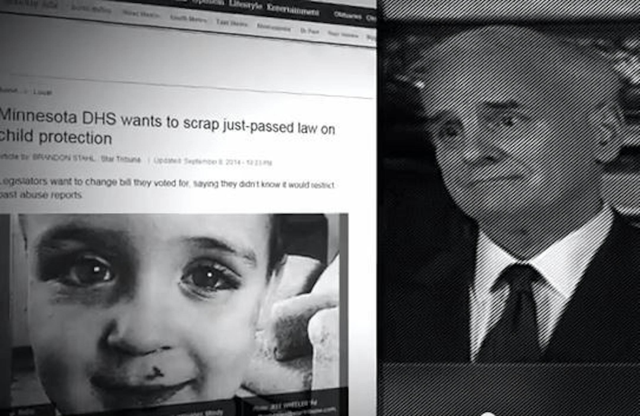 The GOP ad linked the child abuse death of Eric Dean to Gov. Mark Dayton's policies.