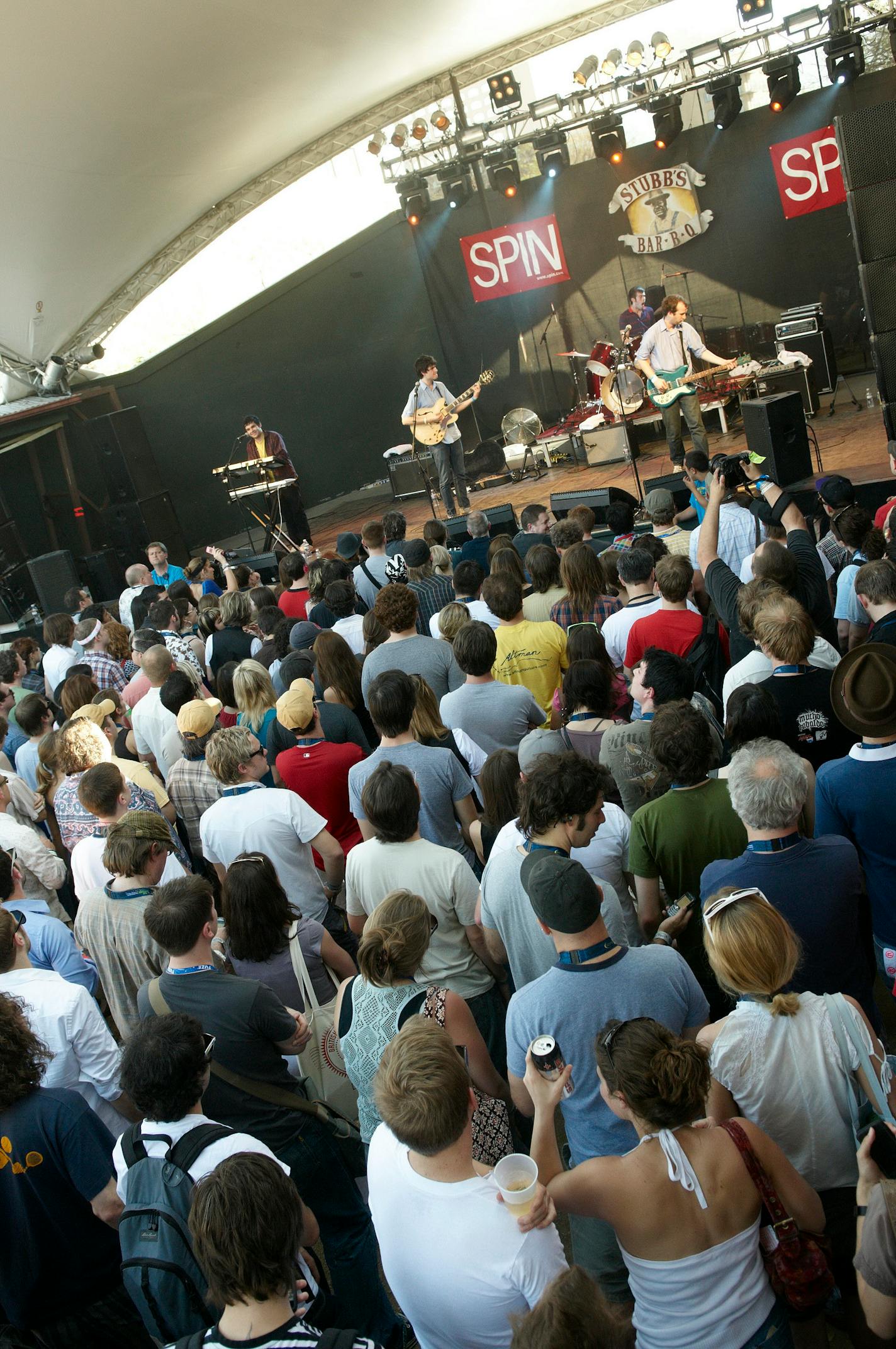 Vampire Weekend plays the Spin Magazine party at the South By Southwest music festival in Austin, Texas on March 14, 2008.