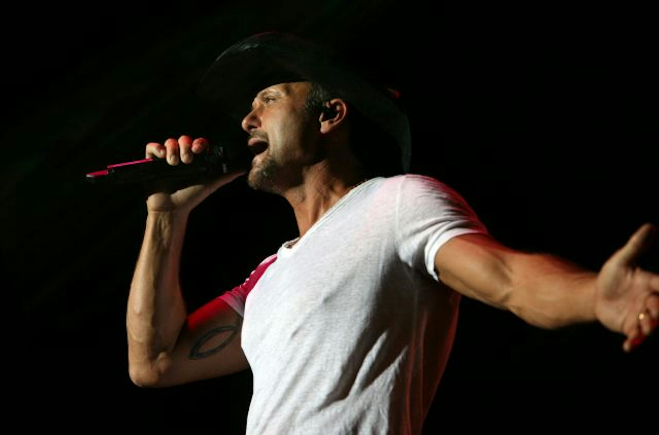 Tim McGraw performed at the State Fair Grandstands.