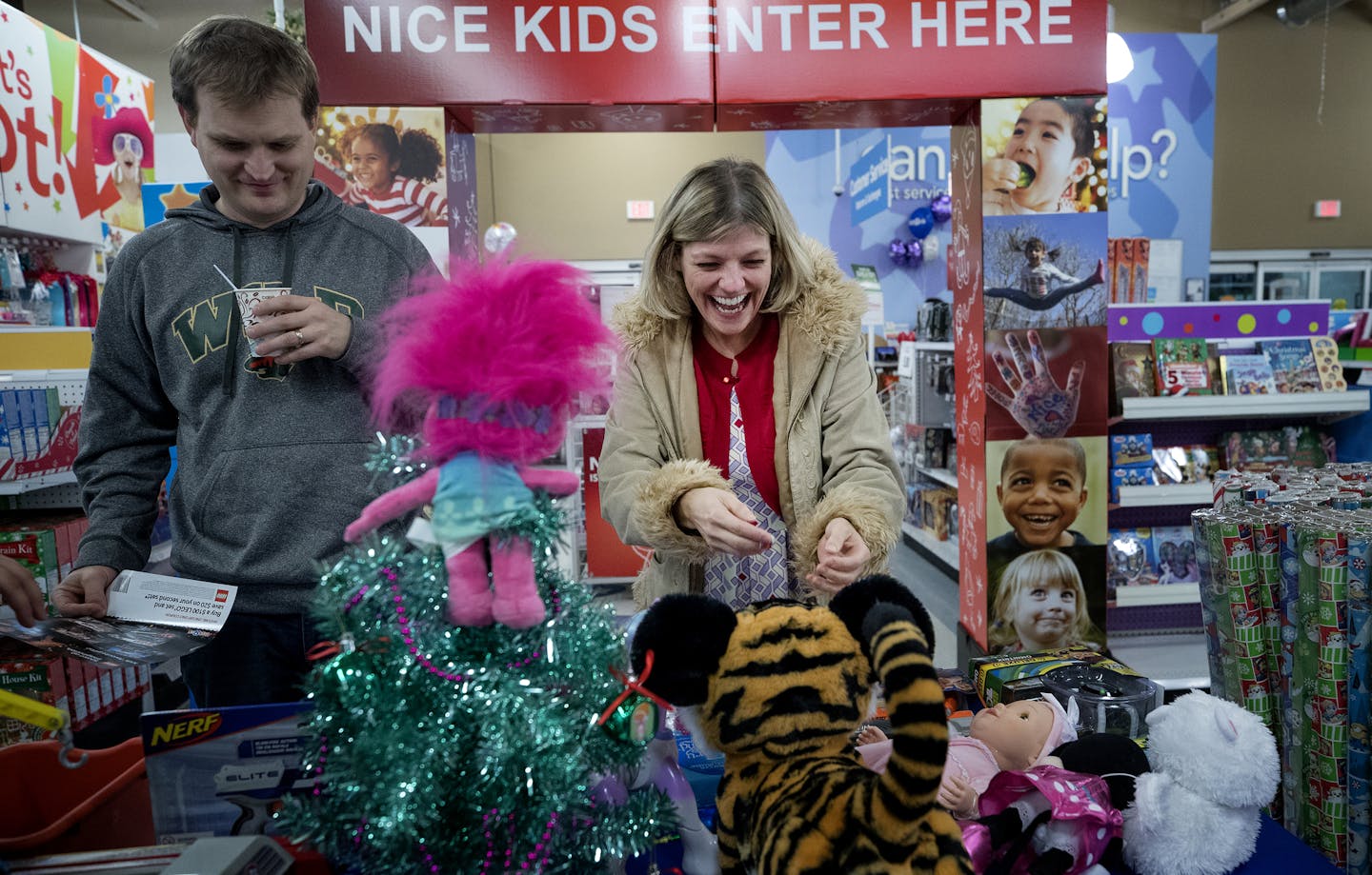 Jillian Stitt reacted to a FurReal Tyler Tiger. Jillian and her husband, Joe, of New Brighton were at a Parents' Night Out event at Toys 'R' Us in Blaine.