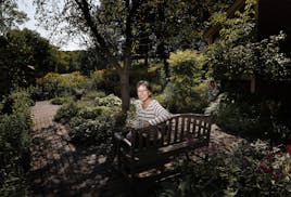 Garden writer and horticulturist Lynn Steiner, author of "Grow Native," in the cottage-style garden that surrounds her restored 1898 farmhouse in Wash