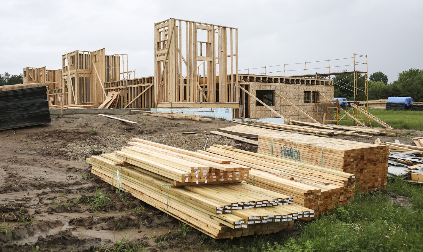 The site where Habitat for Humanity is building 33 for sale townhouse for low income families in Hugo, Minn., photographed on Friday, May 29, 2015. ] RENEE JONES SCHNEIDER &#xef; reneejones@startribune.com