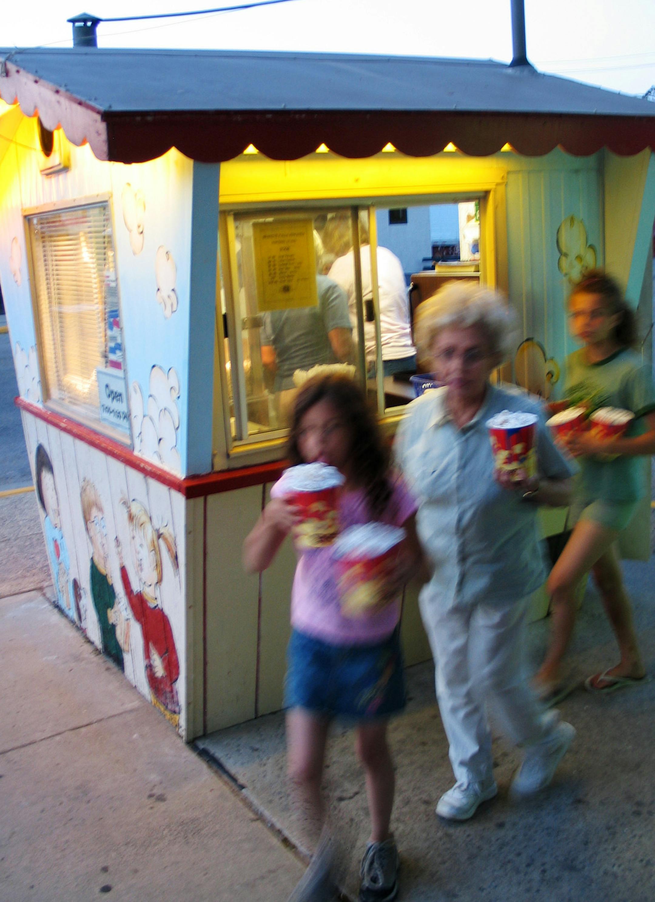 The famous little popcorn stand, a summertime shrine in Granite Falls, Minn.