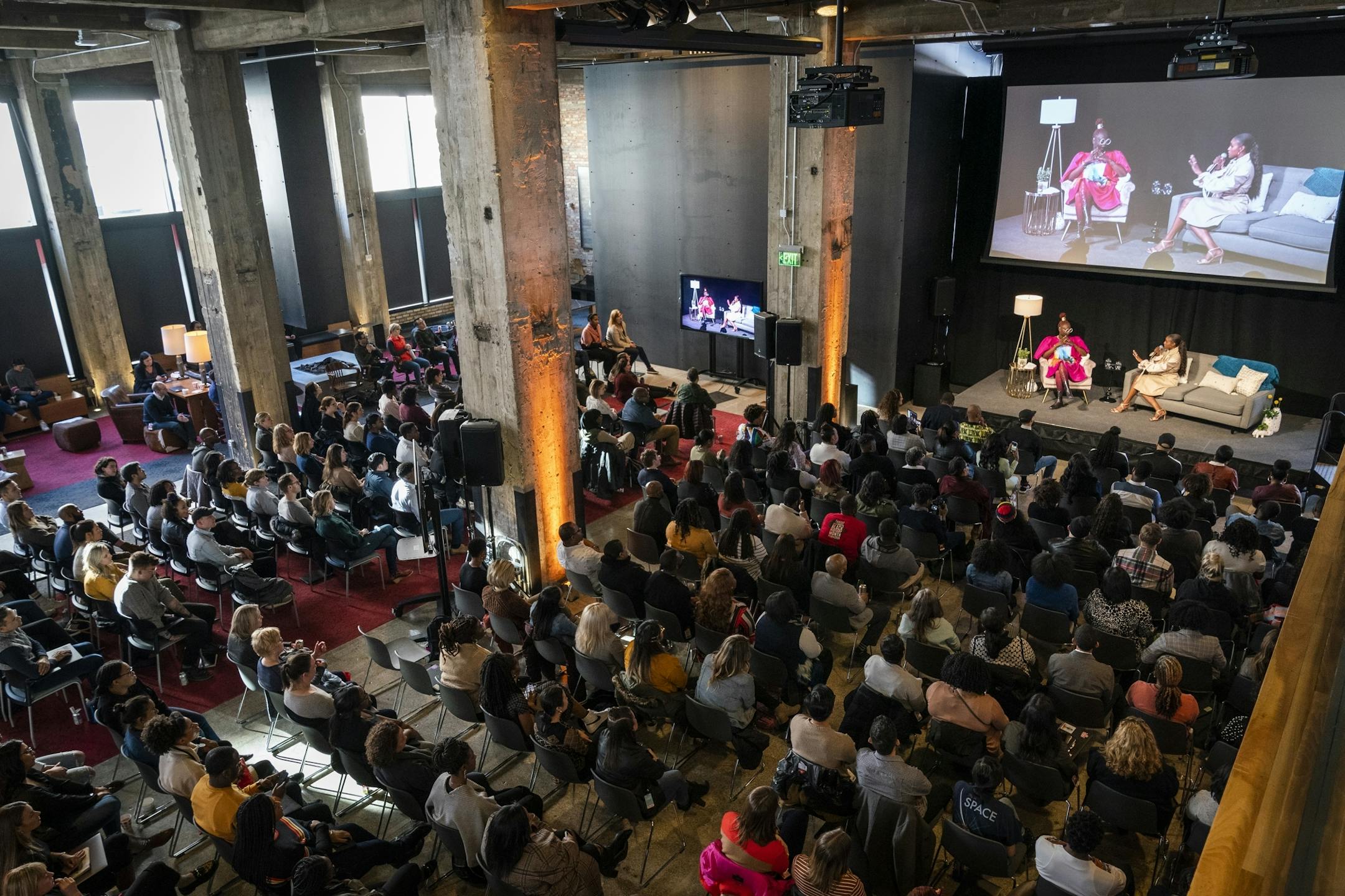 Writer and comedian Issa Rae spoke with Caroline Wanga, Target's chief culture, diversity and inclusion officer, during an event at Target headquarters.