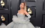 FILE - Ariana Grande appears at the 62nd annual Grammy Awards in Los Angeles on Jan. 26, 2020. A representative for the singer confirmed that she rece
