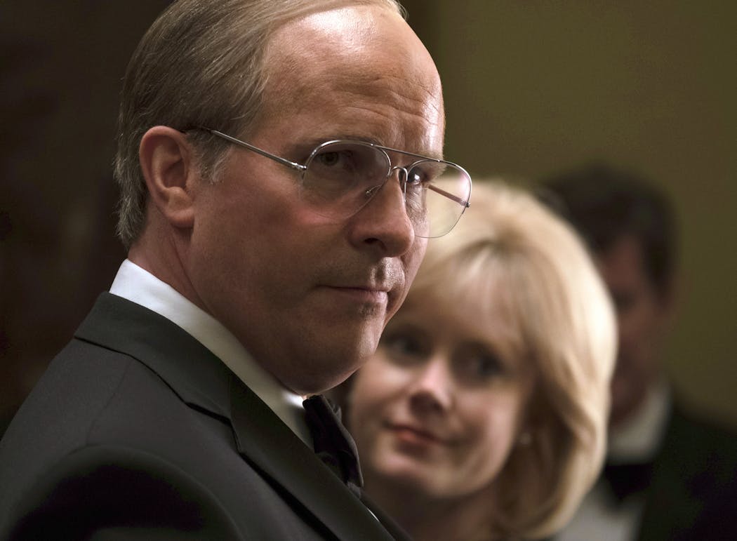 Christian Bale and Amy Adams as Dick and Lynne Cheney in 