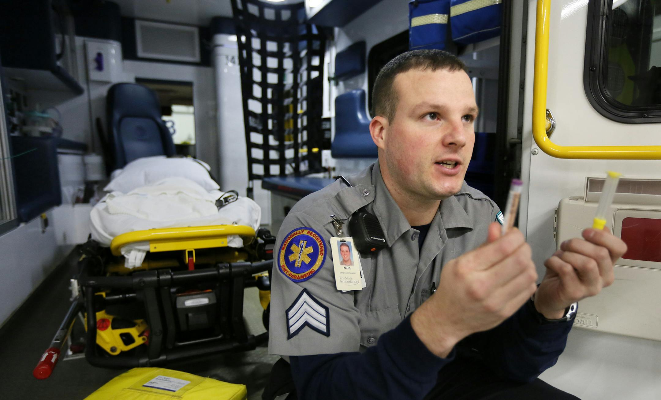 Nick Eastman, a paramedic in La Crosse, Wis., recently used naloxone to treat three overdoses in one night.