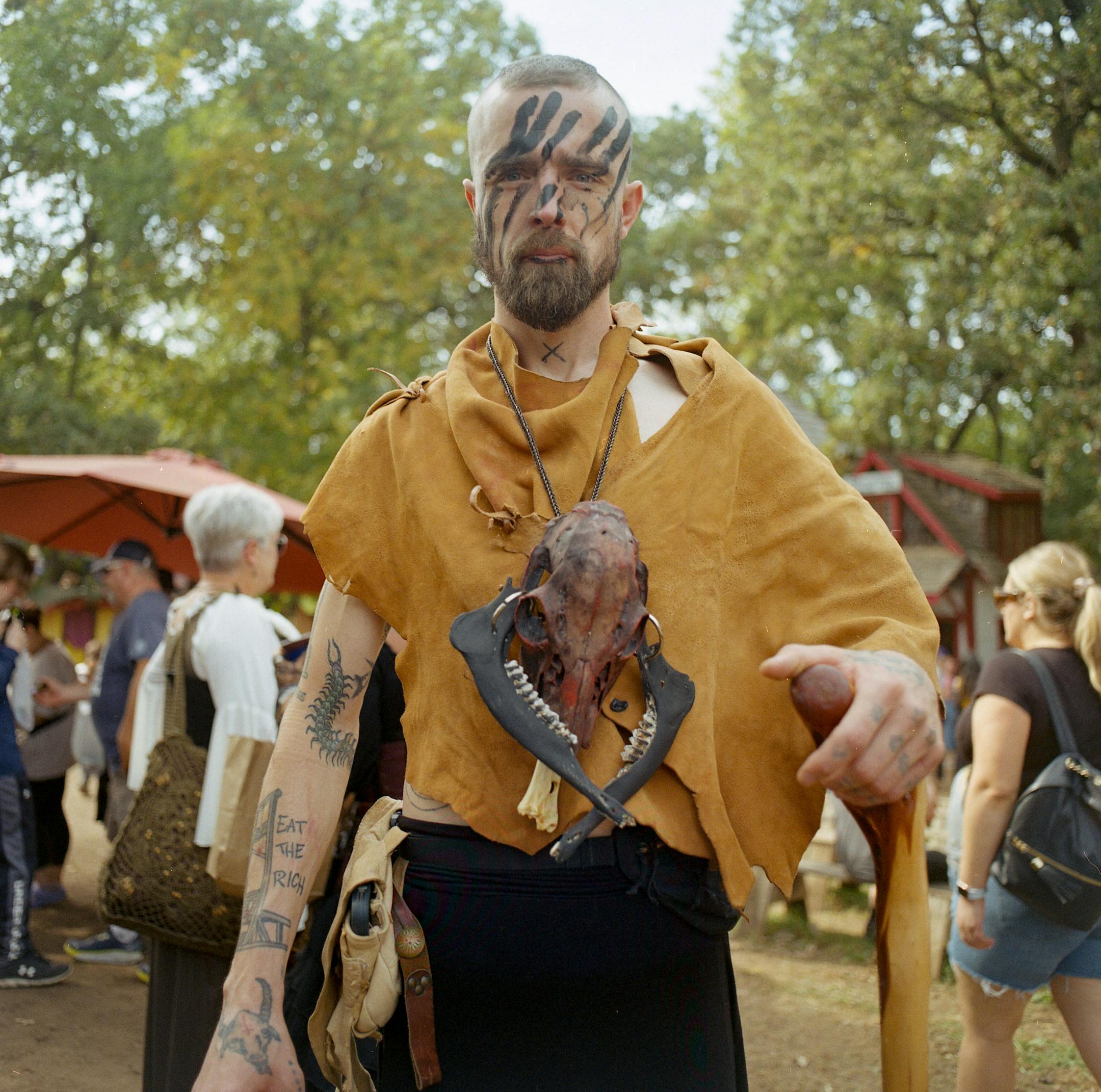 Nick T. posed for a portrait. "It's adult dress-up once a year," he said.