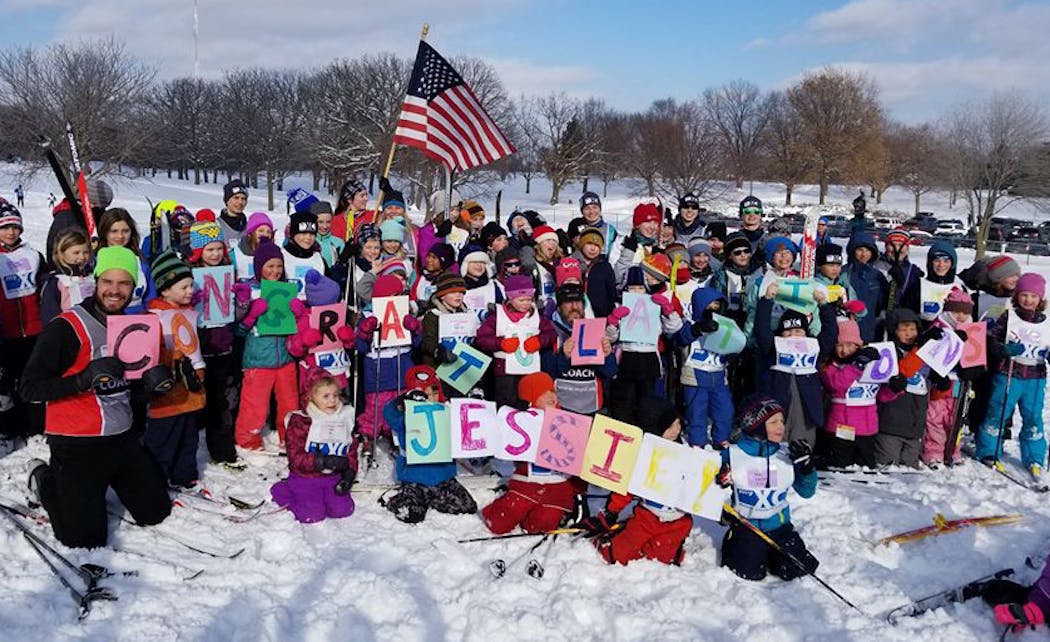 The Como SkiSparks, a club in the Minnesota Youth Ski League, celebrated Diggins on Facebook in February 2018.