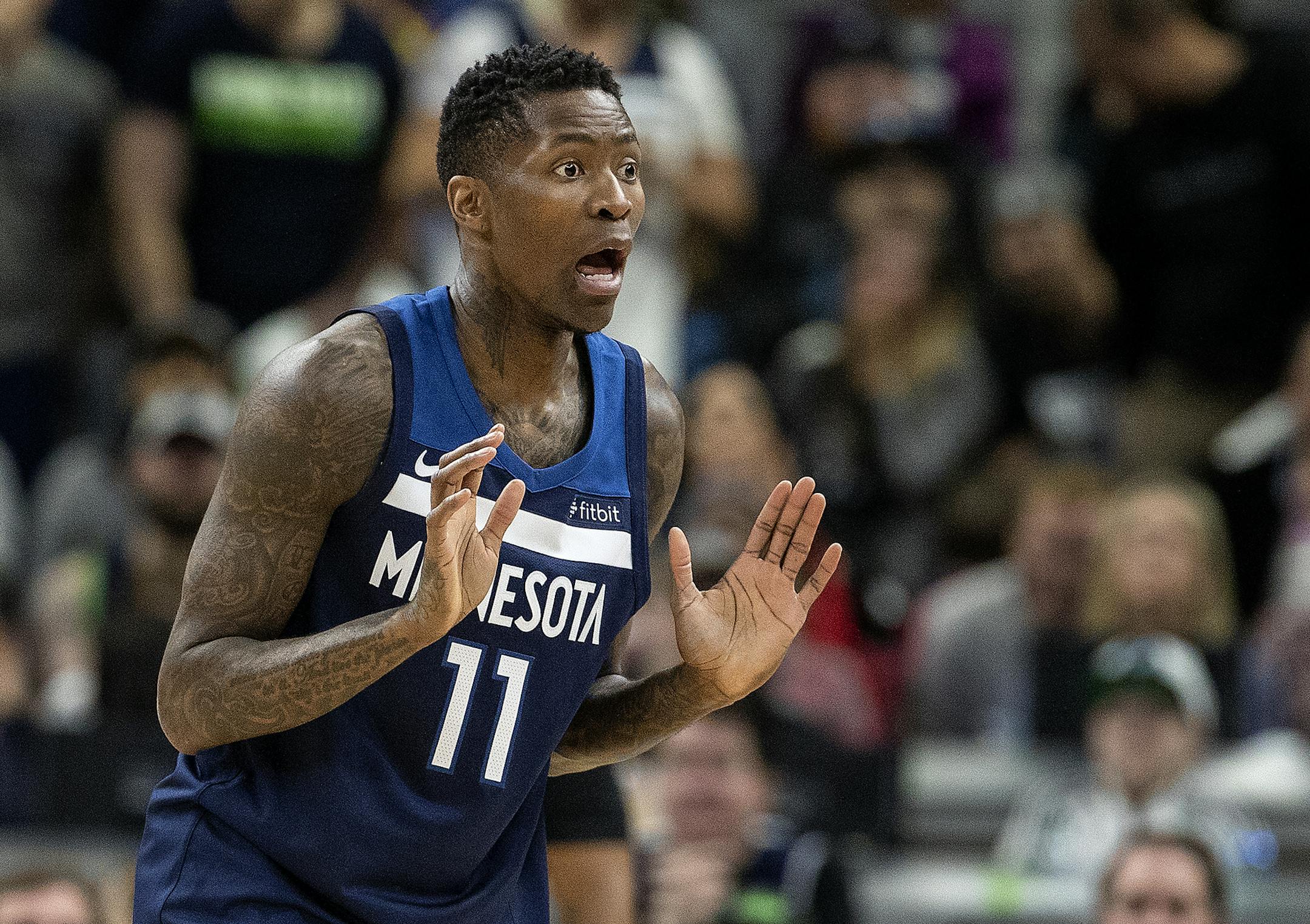 Minnesota Timberwolves Jamal Crawford (11) ] CARLOS GONZALEZ ï cgonzalez@startribune.com ñ April 21, 2018, Minneapolis, MN, Target Center, NBA Playoffs, Basketball, Minnesota Timberwolves vs. Houston Rockets, Game 3