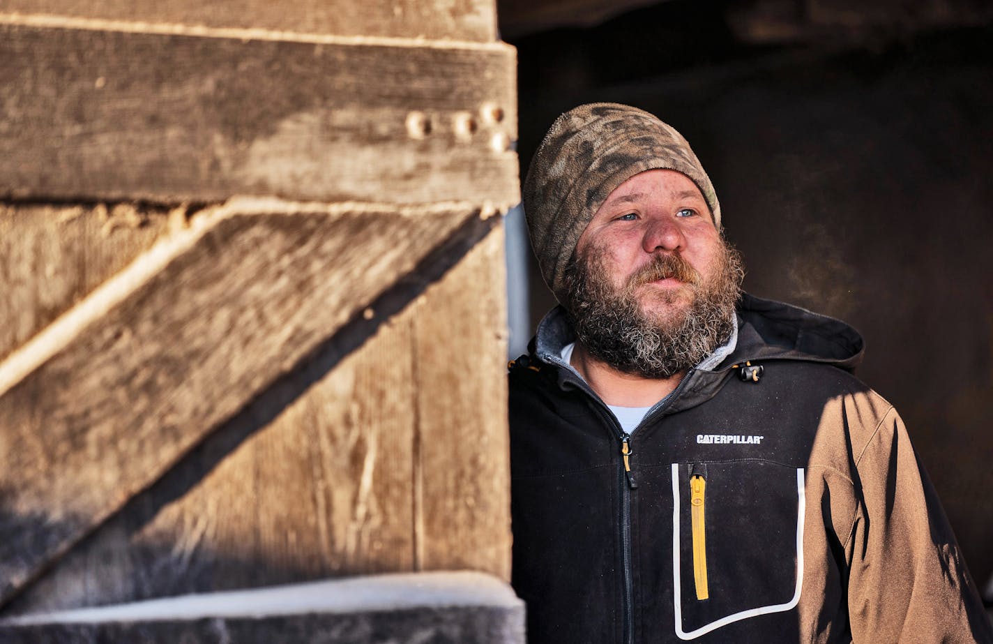 Lance Daberkow and his family have seen income from their farm shrink over the past two years. "It's tight, especially with two kids," he says.