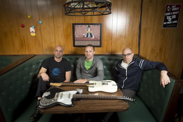 The band The Blind Shake including, from left, guitarist Mike Blaha, drummer Dave Roper and guitarist Jim Blaha. ] (Aaron Lavinsky | StarTribune) The 