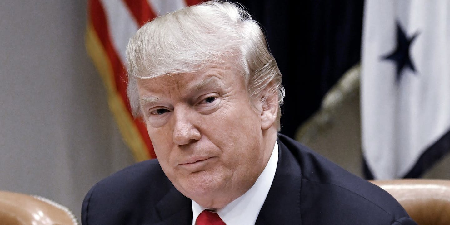 U.S President Donald Trump speaks during a meeting with Republican senators on Tuesday, Dec. 5, 2017 in the Roosevelt Room of the White House.