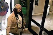 A still image from video surveillance that prosecutors say shows Deandre Franklin entering 2400 Elliot Ave. S., before a March 28, 2022, shooting homi