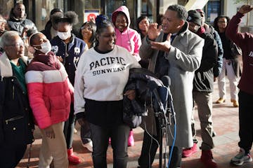 Deshaun Hill Jr.'s mother, Tuesday Sheppard, addressed the media after a guilty verdict for Deshaun's murder, Thursday, January 26, 2023, at the Henne