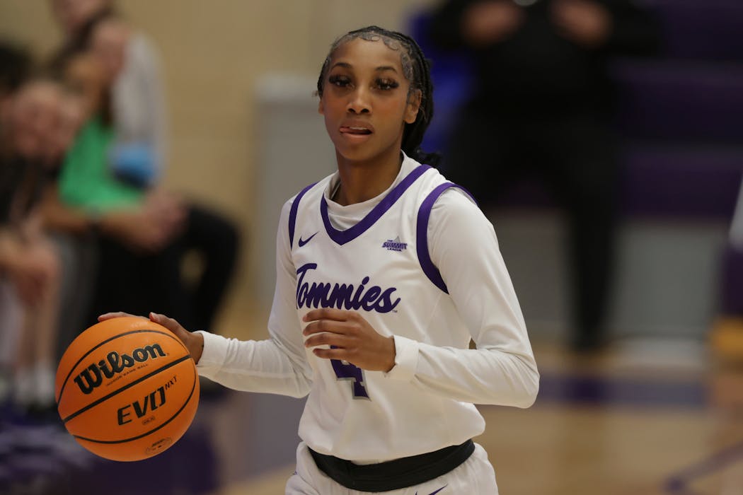 Jade Hill is averaging 14.6 points and 3.8 rebounds per game for the Tommies, who are 3-1 in Summit League play.