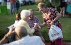 "When's the last time you had a popsicle?" Joy Culpepper said as she handed out popsicles at a grand opening for the Virtues Trail in Faribault, Minn.
