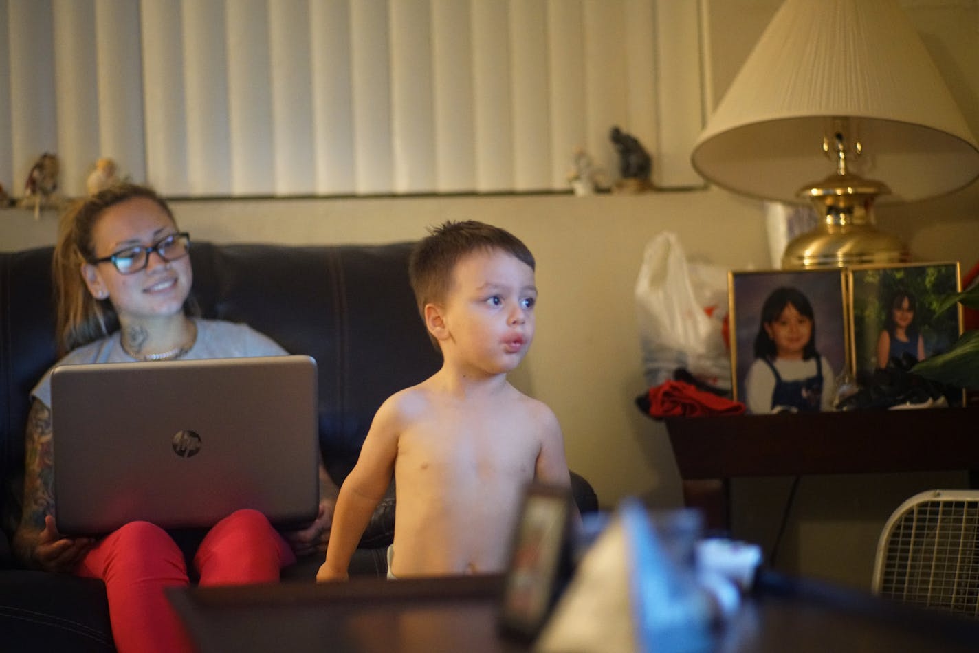 Daughter Claudia Duran and her son Georgie,2.5, visited her mother, Adela Trejo. ]West St. Paul yanked the rental license of a landlord in late September, effectively leaving residents of 30 units homeless at year's end -- but the landlord is fighting back. City staff call their actions a last resort and allege the property has a history of excessive 911 calls and an unresponsive landlord. Richard Tsong-Taatarii/Richard.tsong-taatarii@startribune.com