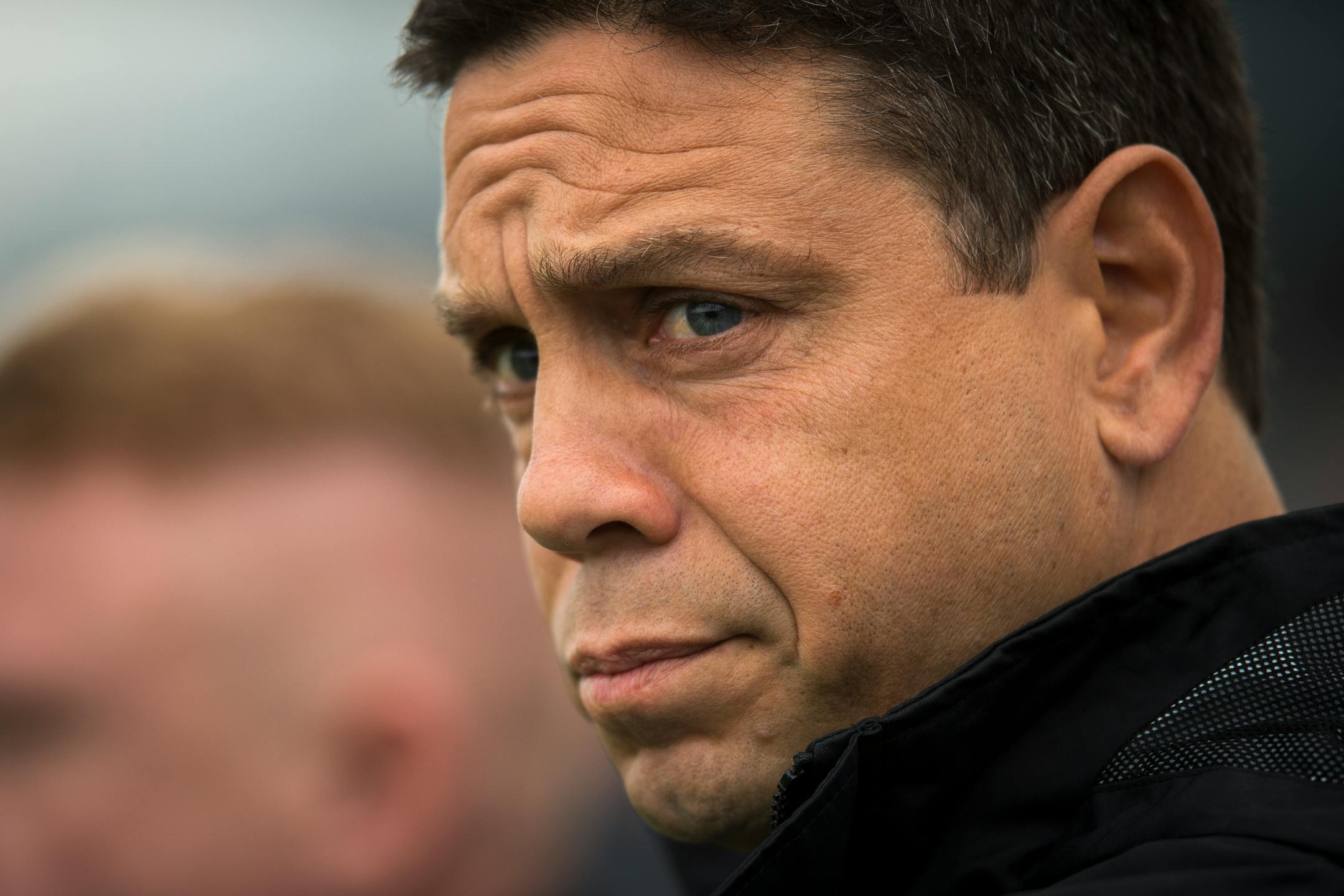 Minnesota United FC Head Coach Manny Lagos looked on before the start of Saturday night's game against Jacksonville Armada FC. ] Aaron Lavinsky � aaron.lavinsky@startribune.com Minnesota United FC played Jacksonville on Saturday, May 23, 2015 at the National Sports Center in Blaine.
