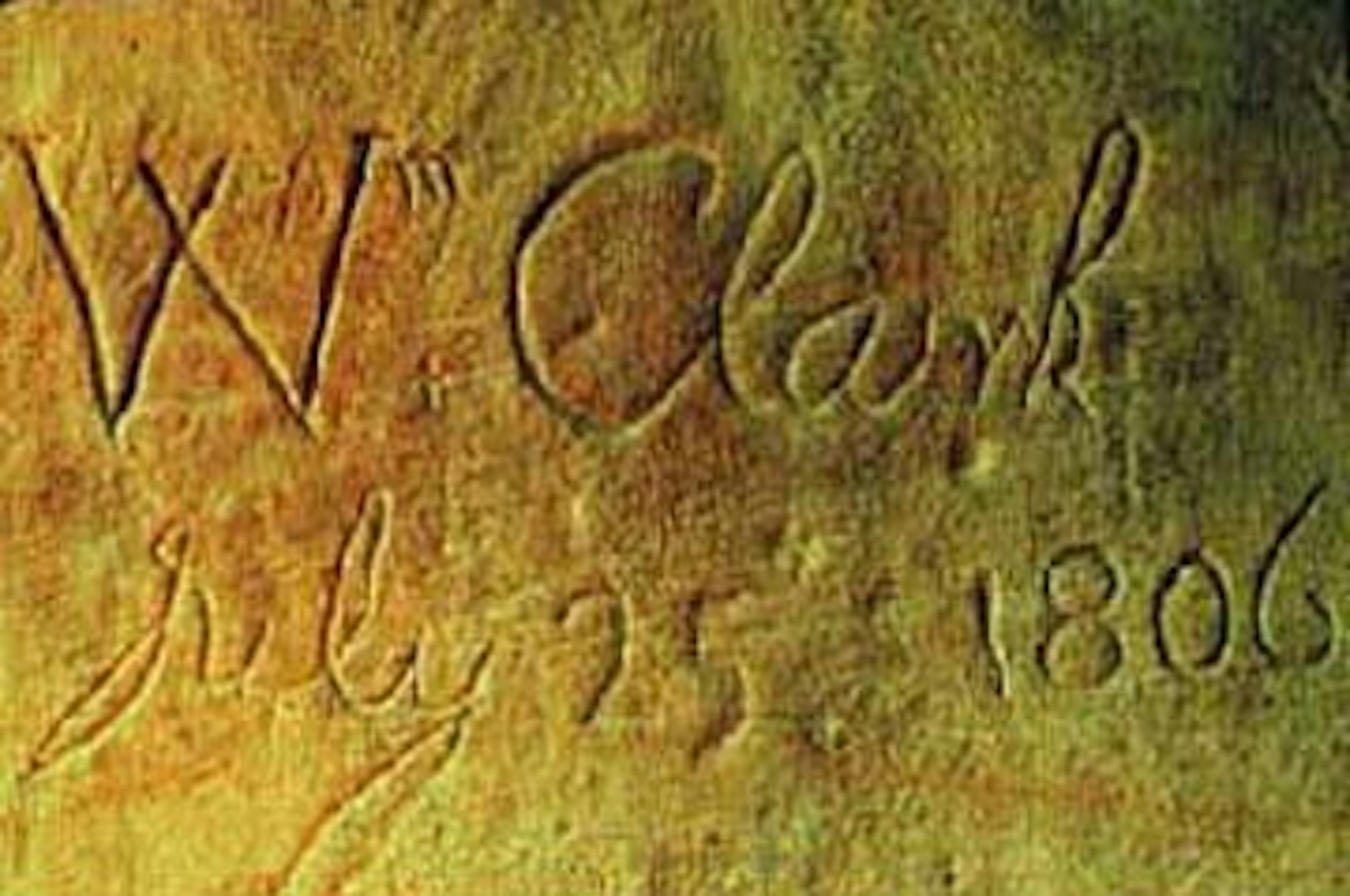 Capt. William Clark's signature on Pompeys Pillar