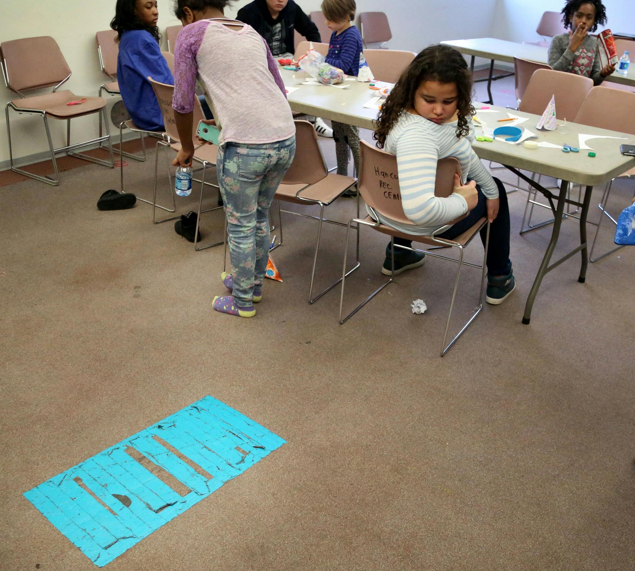 Duct tape holds together the carpet in a room at Hancock Recreation Center on Snelling Avenue in St. Paul. City officials in the coming year will receive an analysis showing the extent of the need for renovations to the city's parks and rec facilities.
