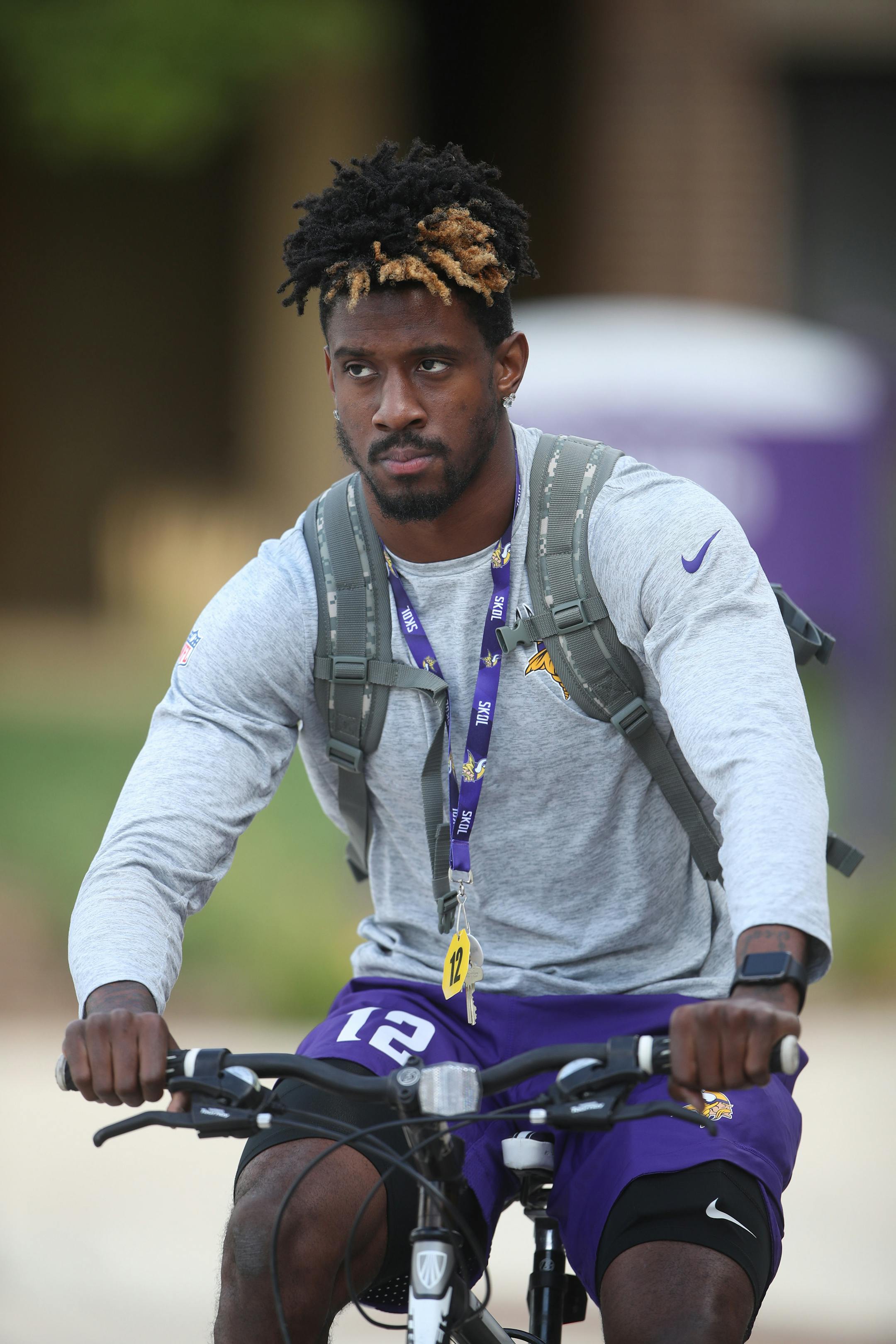 Rookie wide receiver Rodney Adams at Minnesota State University Mankato Monday July 24, 2017 in Mankato , MN.