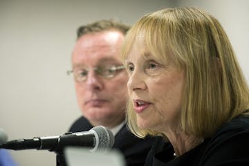 Minnesota Sports Facilities Authority CEO Ted Mondale and chair Michele Kelm-Helgen made the announcement. Mortenson Construction, the Golden Valley-b