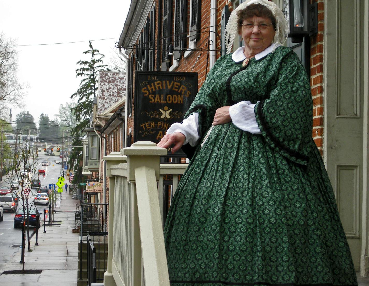 Arleen Donikowski is a guide at the Shriver House, a restored Civil War home in Gettysburg, Pa.