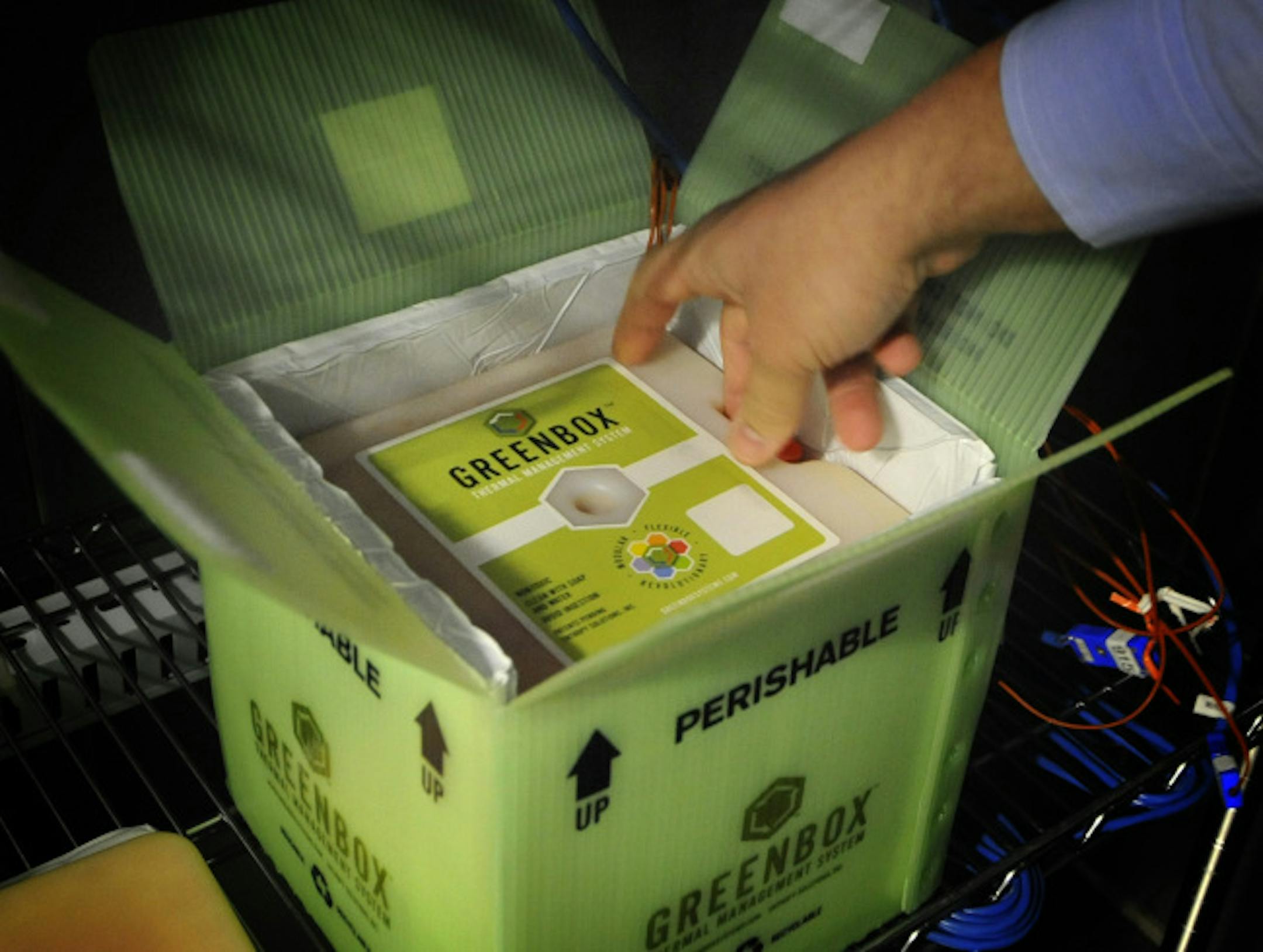 It's not quite like setting a thermostat, but the temperature level inside a Green Box packaging system can be programmed so that perishable medical products aren't ruined during shipment.