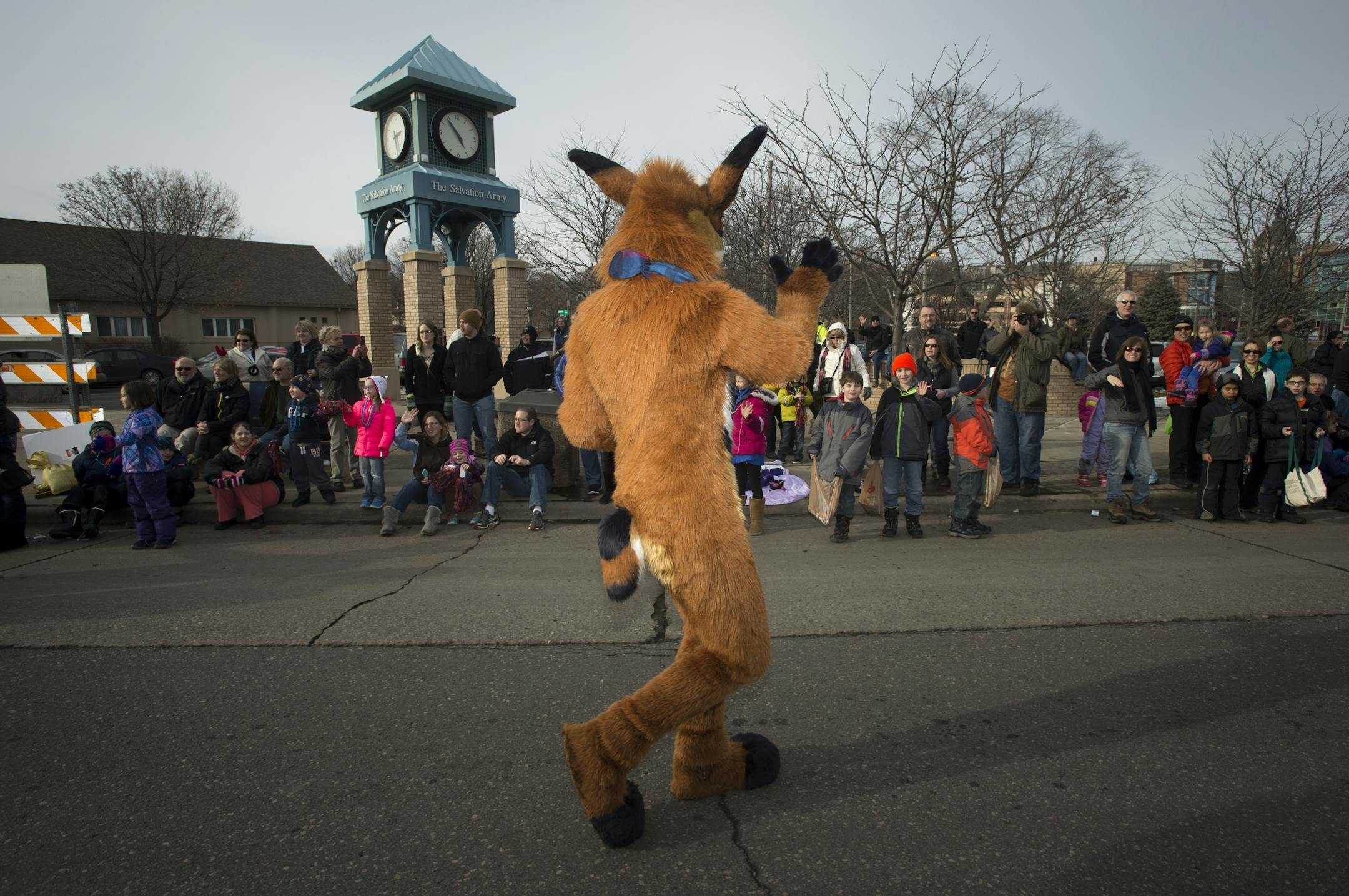 Ringer waved to parade goers during the Winter Carnival Parade in St. Paul in late January.