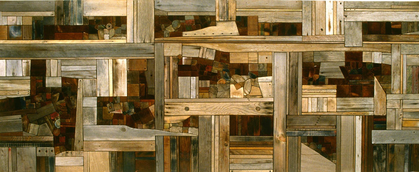 George Morrison, "Cumulated Landscape" (1976), wood (Collection Minnesota Museum of American Art)