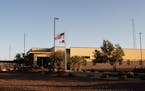 FILE - This June 20, 2019, file frame from video shows the entrance of a Border Patrol station in Clint, Texas. U.S. Customs and Border Protection has