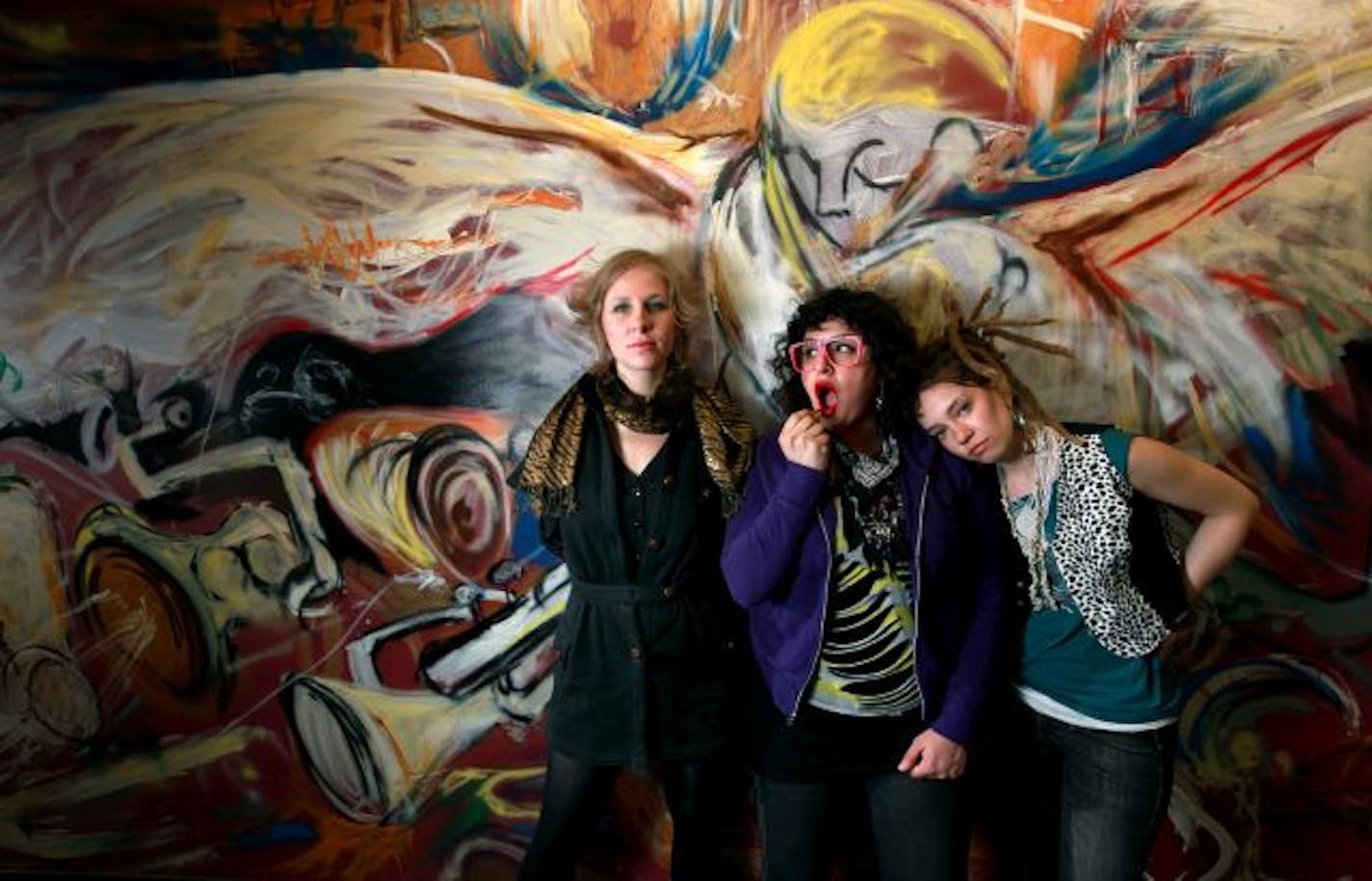 Black Blondie: Tasha Baron, keyboards, Samahra Daly, vocals and Liz Draper, bass.