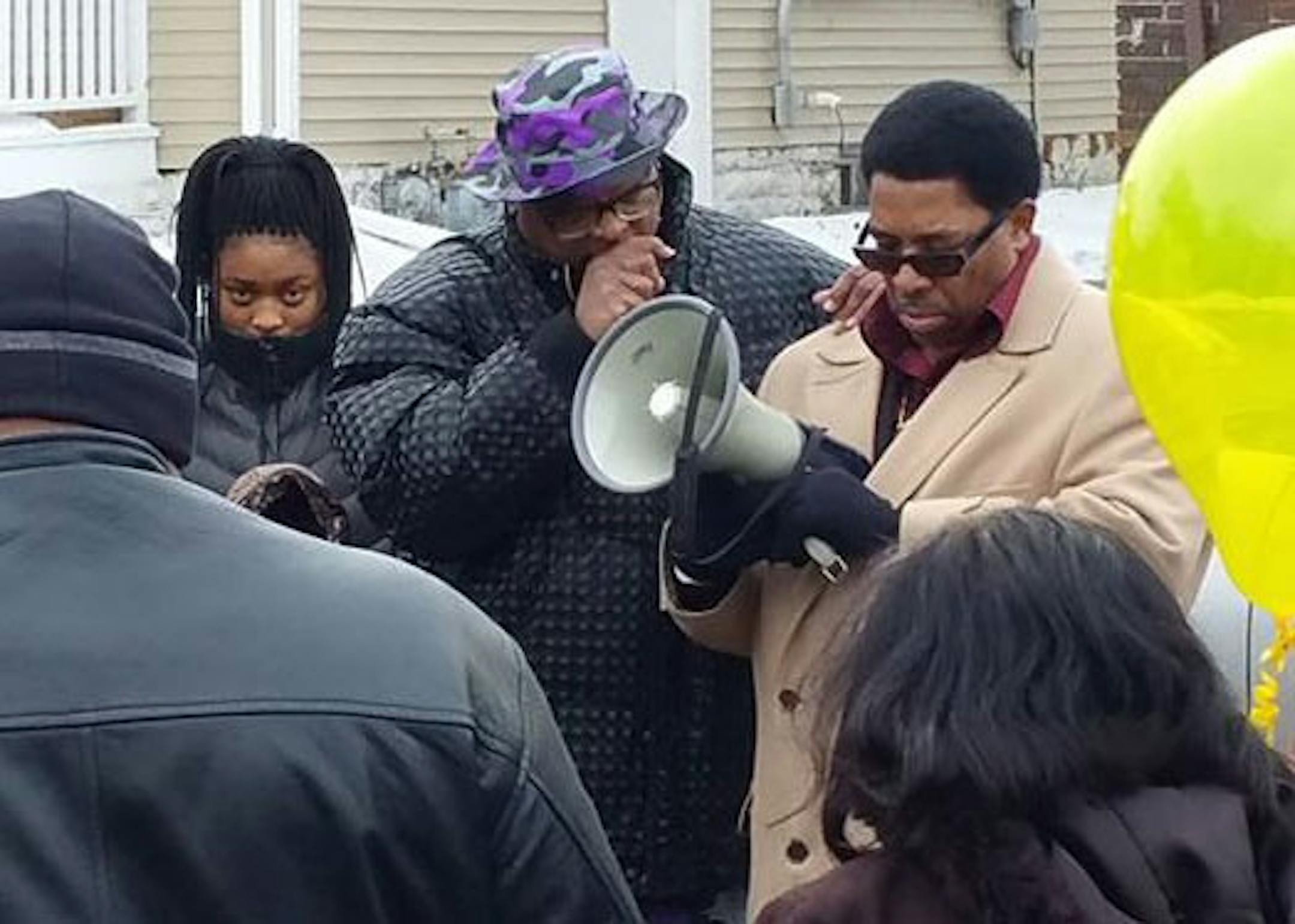 Relatives and supporters gathered Sunday in Minneapolis where a woman was run over by a hit-and-run driver and killed.