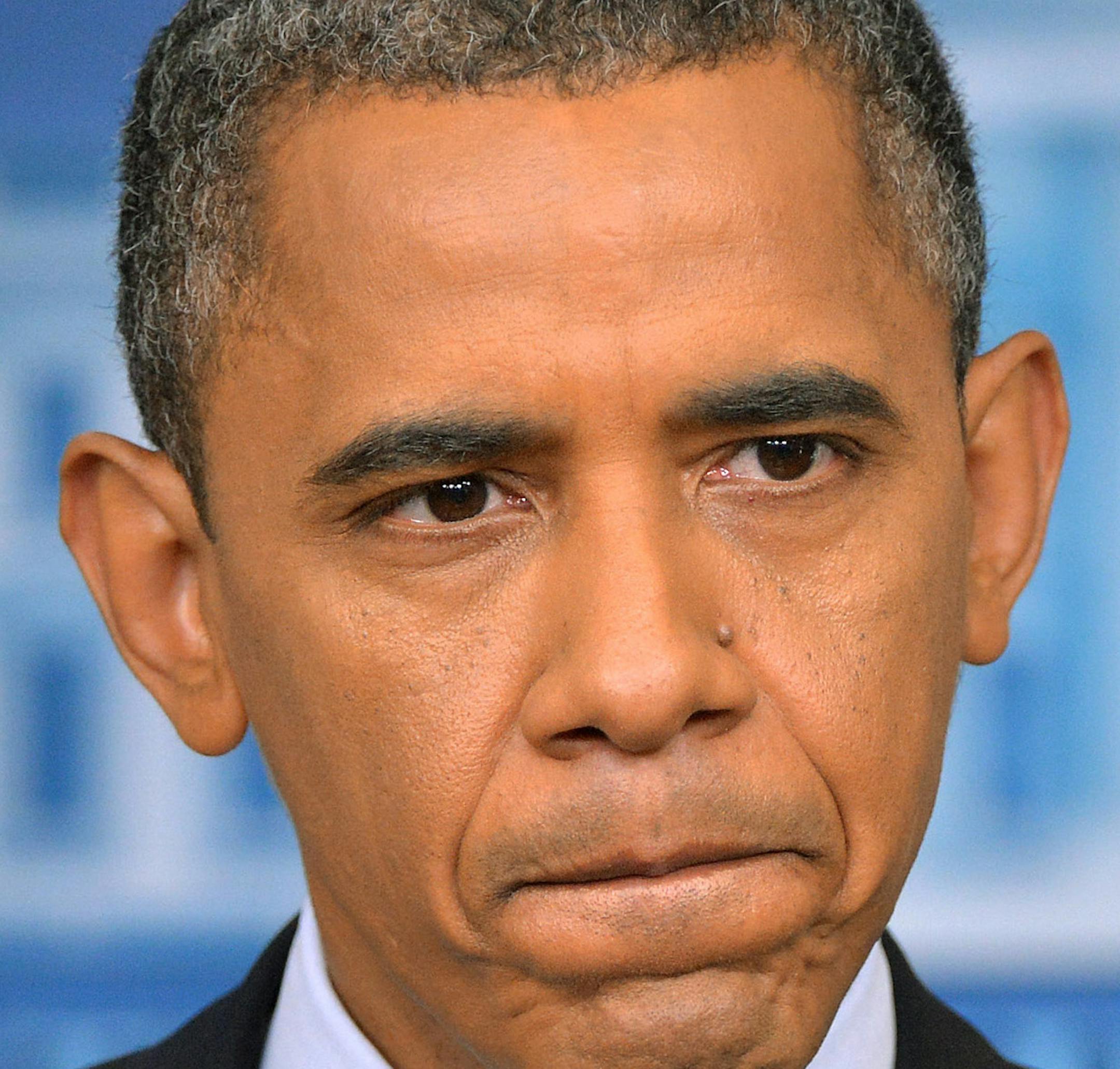 President Barack Obama holds a press conference in the Brady Press Briefing Room at the White House in Washington, DC on June 8, 2012. President Barack Obama on Friday prodded European leaders to take further steps to stabilize their financial system while urging Congress to act on his jobs proposals at home, twin moves that signaled rising concern in his administration about the impact of the Euro zone crisis on the tenuous economic recovery. (Pool photo by Kevin Dietsch/UPI via Abaca Press/MCT