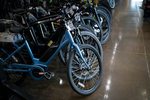 Electric bicycles at Erik's Bike Shop in Richfield, Minn., on Friday, March 26, 2021.