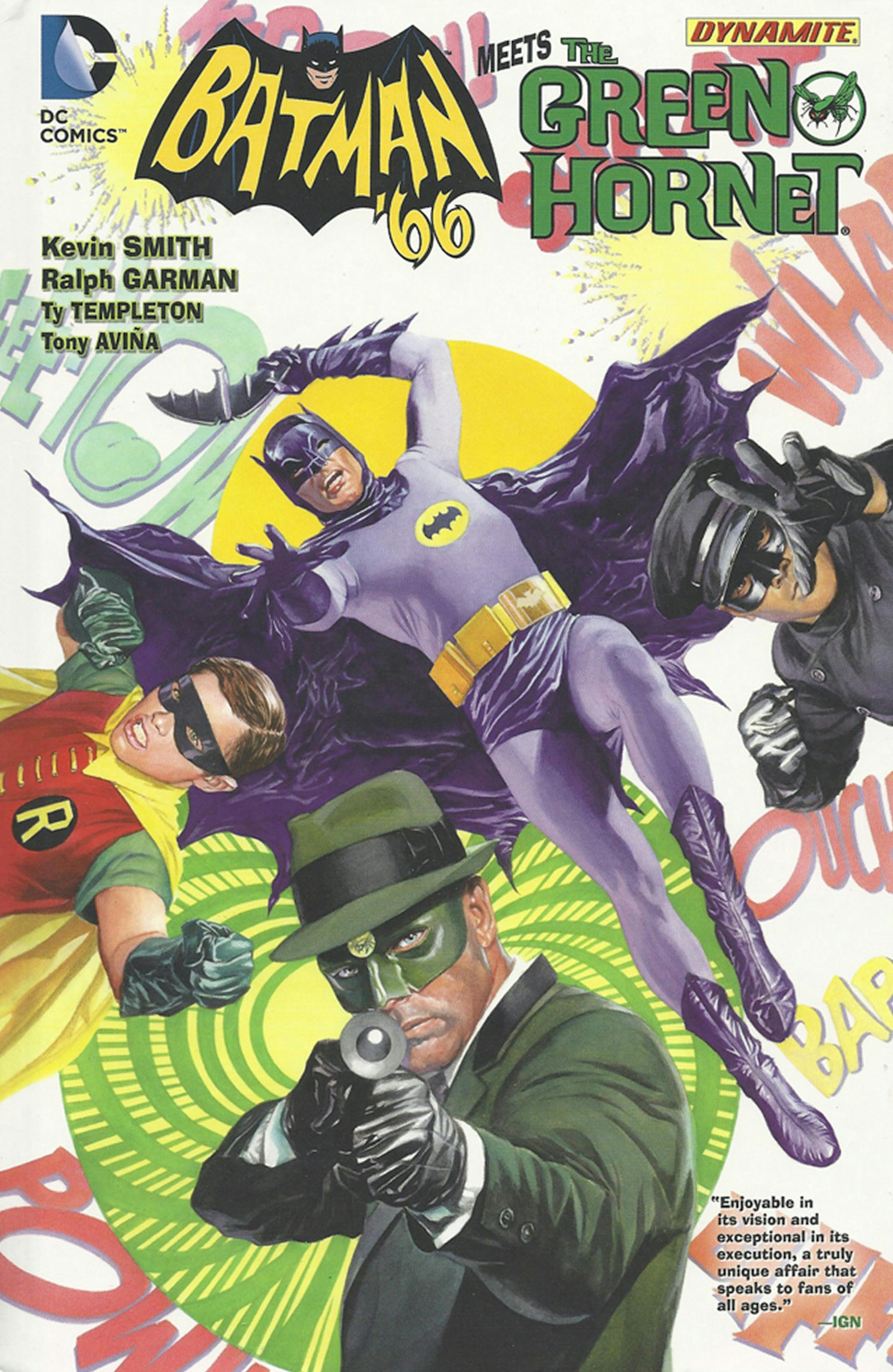 "Batman '66 Meets the Green Hornet" is a romp in the style of the old TV show. (DC Comics/Dynamite Entertainment Inc.) ORG XMIT: 1165322