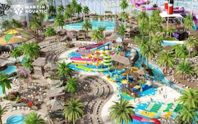 An interior rendering of the long-planned Mall of America water park, Mystery Cove.