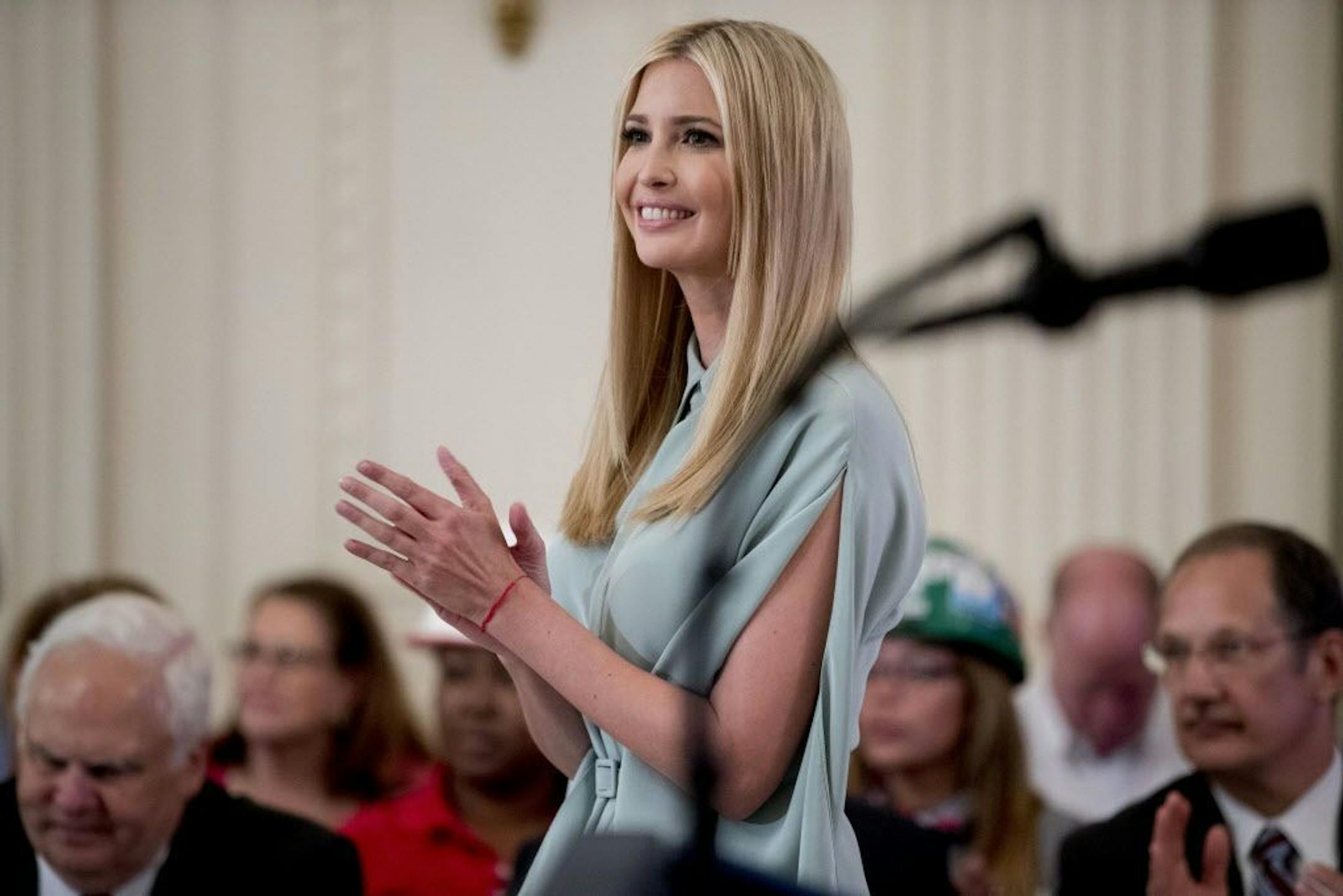 Ivanka Trump, the daughter of President Donald Trump, applauds during a signing ceremony where President Donald Trump signed an Executive Order that establishes a National Council for the American Worker in the East Room of the White House, Thursday, July 19, 2018, in Washington.