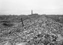 File-This file photo from 1945 shows the remains of the Warsaw ghetto, which the German SS dynamited to the ground. A Polish ruling party official sai
