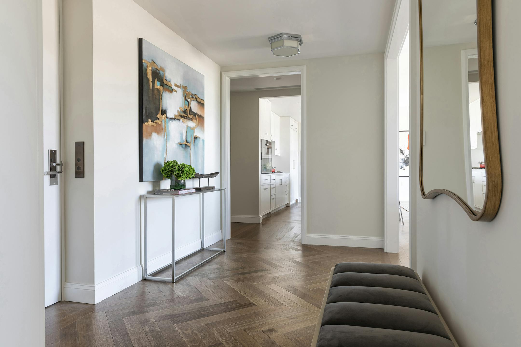 Hardwood floors, especially in entry areas, help to reduce the spread of dirt and dust.