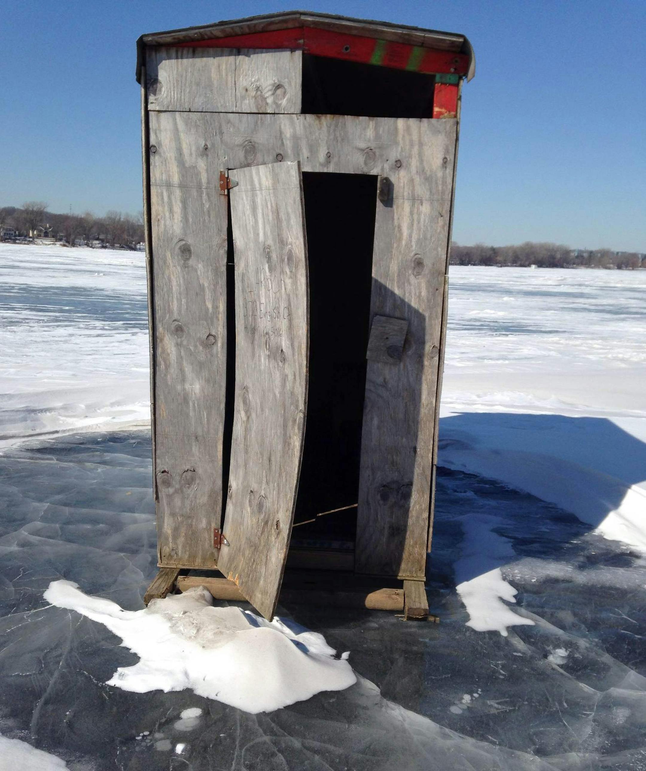 The deadline to remove an ice fishing shelter from Minnesota-Wisconsin border waters, including the St. Croix River, was March 1.