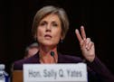 Former acting Attorney General Sally Yates testifies in Washington, Monday, May 8, 2017.